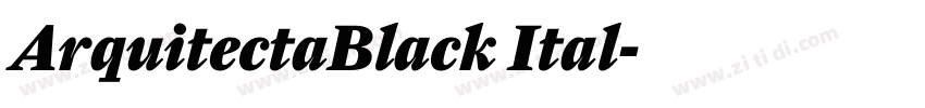 ArquitectaBlack Ital字体转换 ArquitectaBlack Ital字体转换